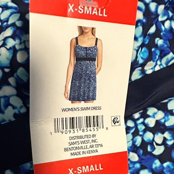 Lands' End Women's Blue Speckled One Piece Swimsuit - Picture 12 of 12